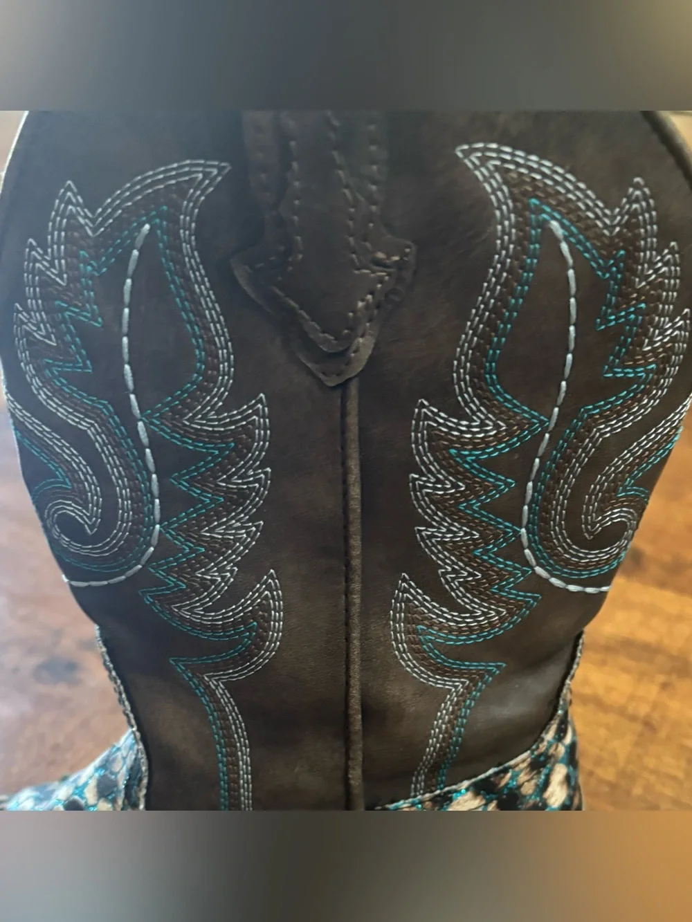Roper Glitter Leopard western boots little kids youth gir size 13 cowboy cowgirl